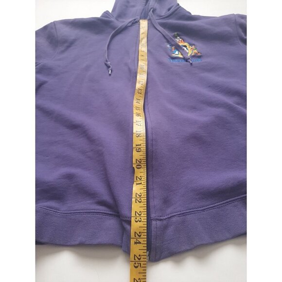Disneyland Resort Purple Full Zipper Lightweight Jacket Size L Distressed Casual - Picture 11 of 11